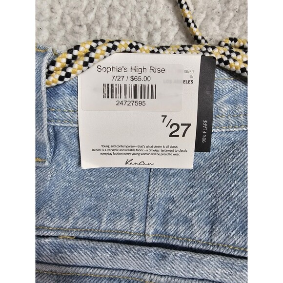 KanCan High Rise Long / Wide Leg / Flare Jeans, 7/27, Sophia’s Snap Side - Picture 5 of 10